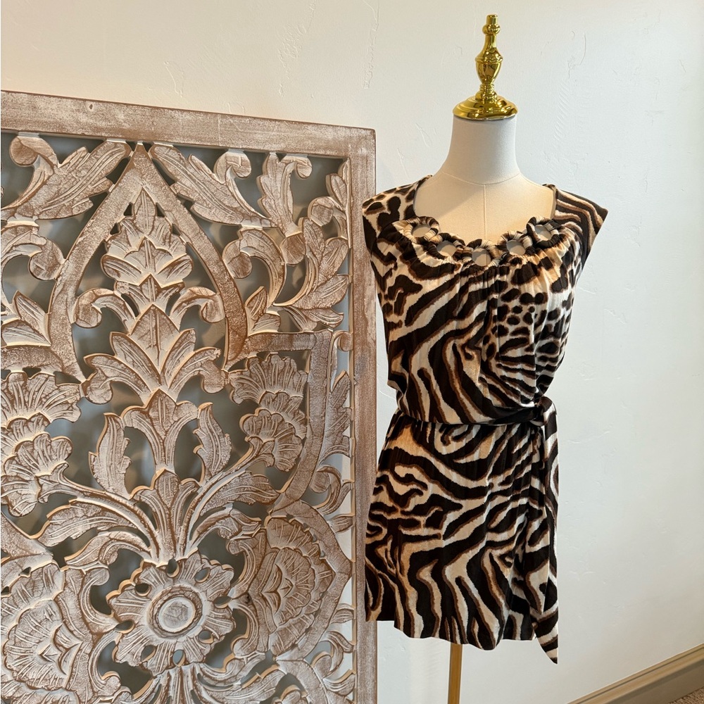 Cache Exotic Animal Print Mini Dress – Bold & Fierce